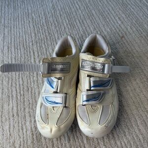 Shimano Kids Cycling Shoes - White and Blue